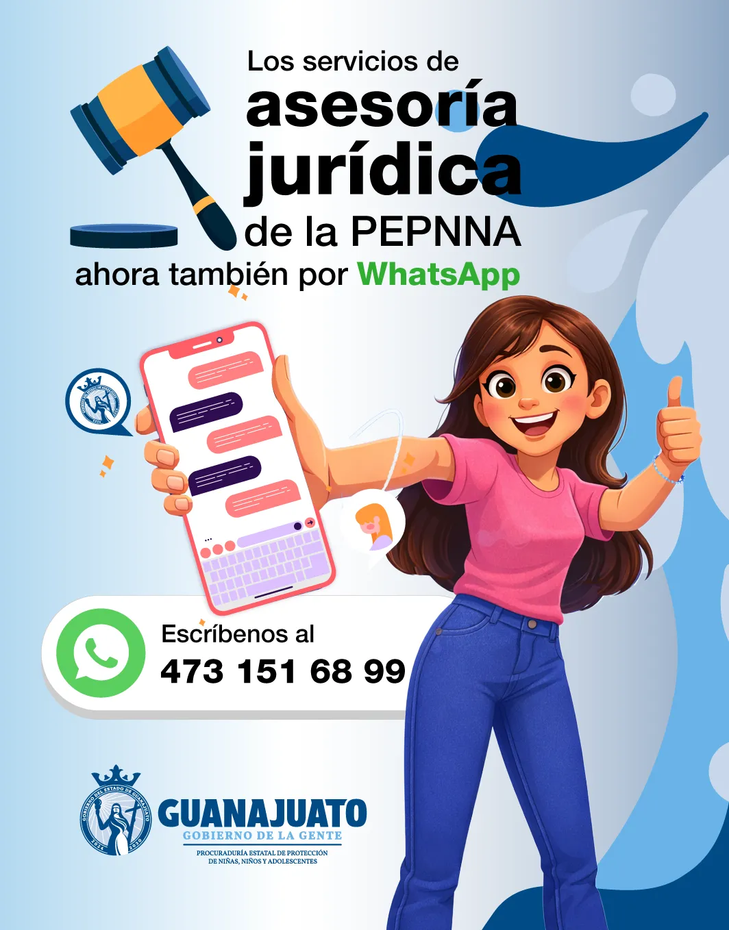 Lanza la PEPNNA servicio de asesoría jurídica por WhatsApp