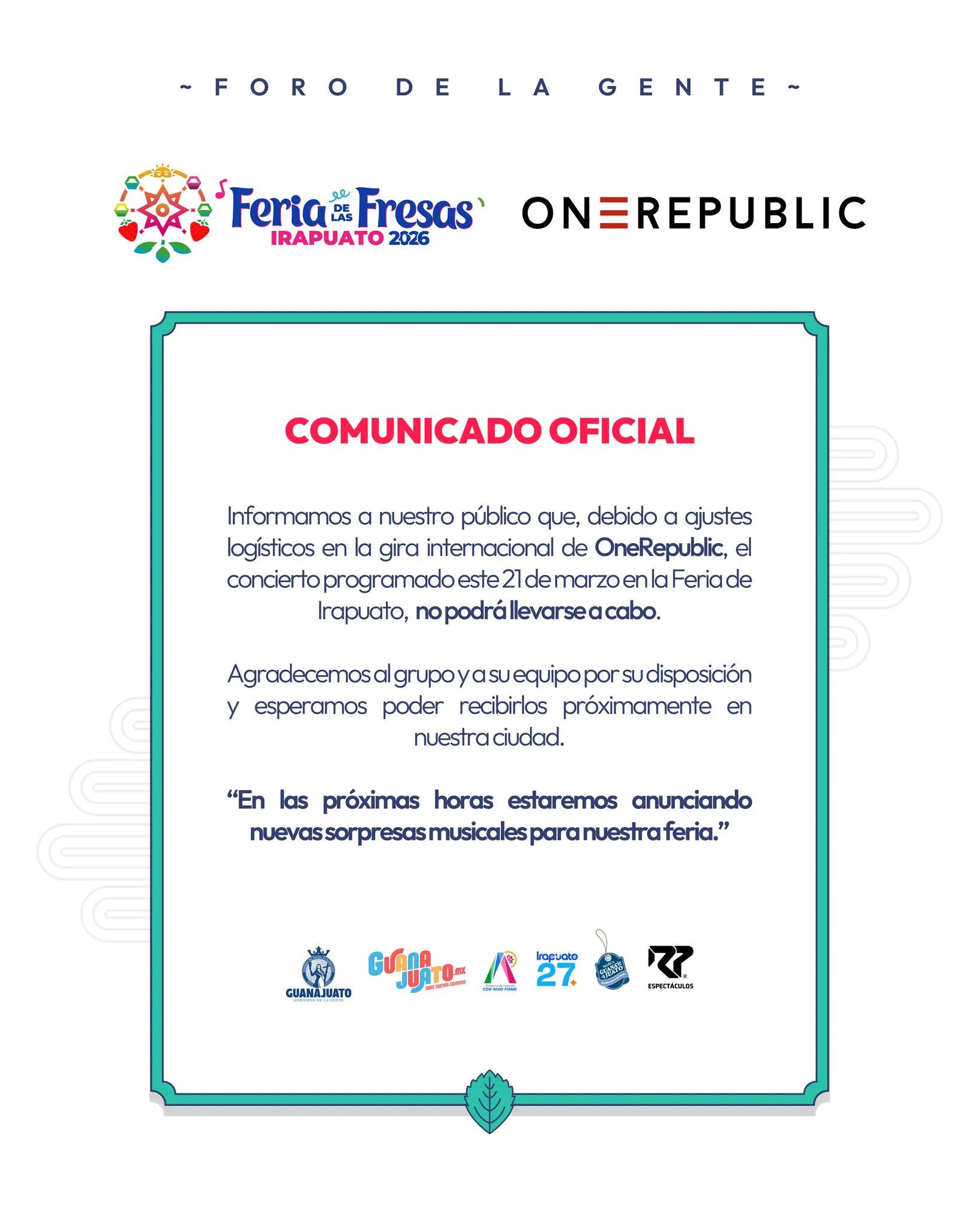 Cancela One Direction a Feria de las Fresas