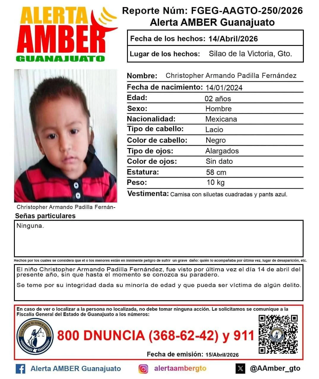 Hallan muerto al niño desaparecido en Silao