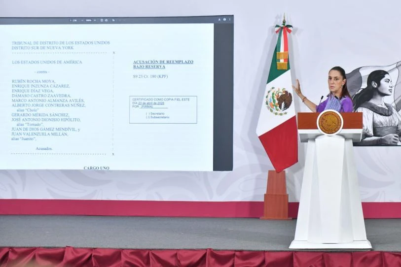 Defiende Sheinbaum a narco Gobernador de Sinaloa
