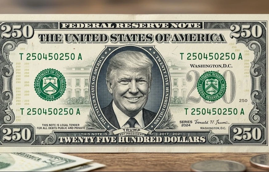 Prepara billete de 250 dólares con imagen de Donald Trump