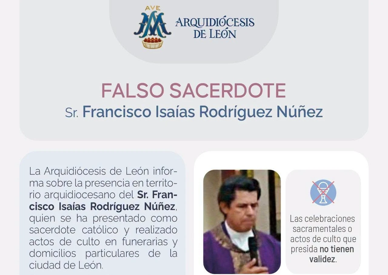Advierte Iglesia sobre falso padre