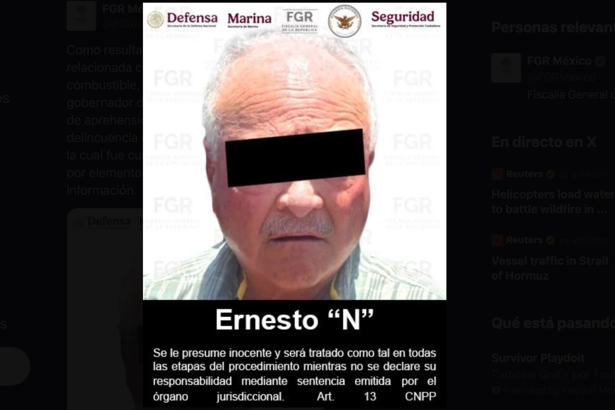 Detienen a Ernesto Ruffo por 'huachicolero'