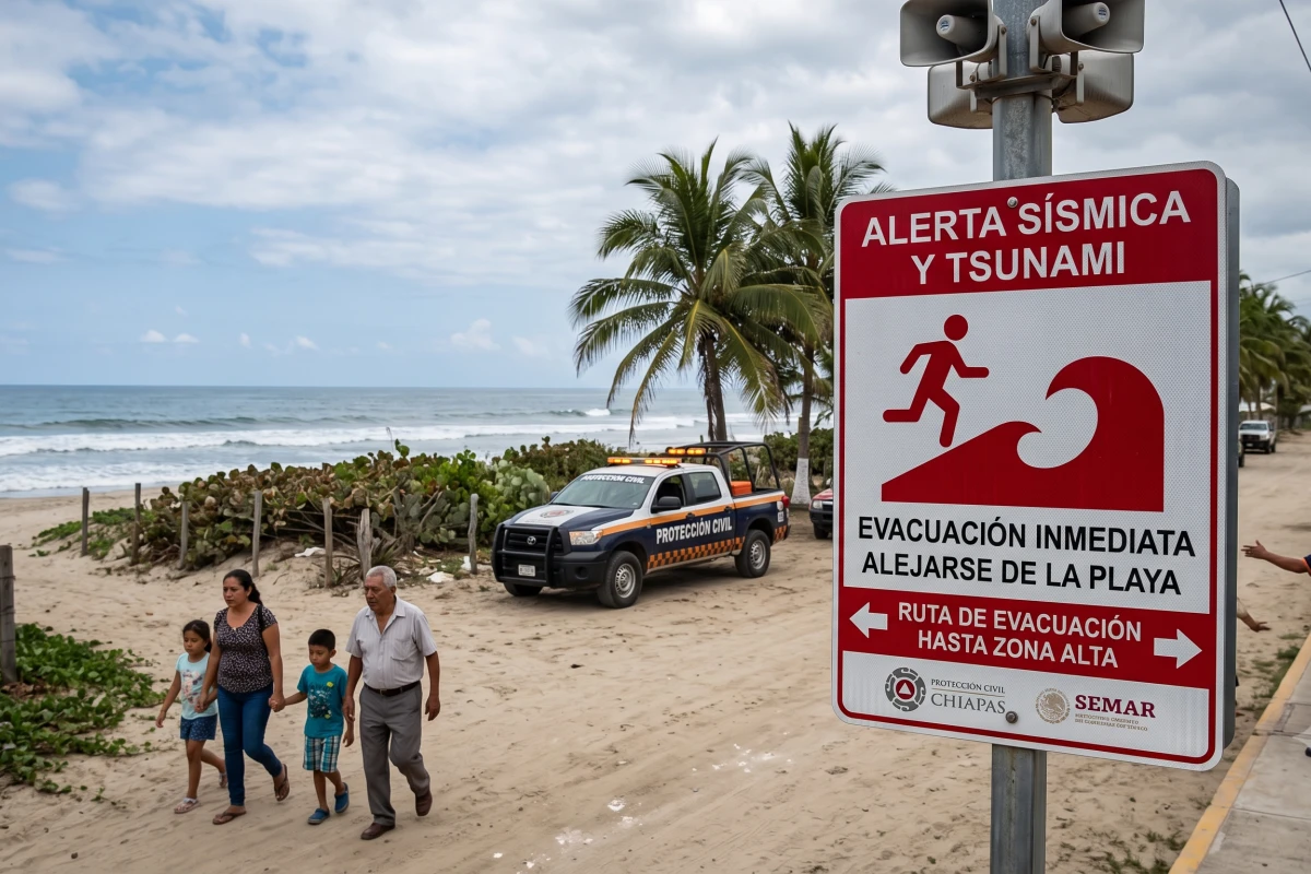 Chiapas y Tabasco, sin daños por sismo: Sheinbaum; Marina alerta de efecto tsunami