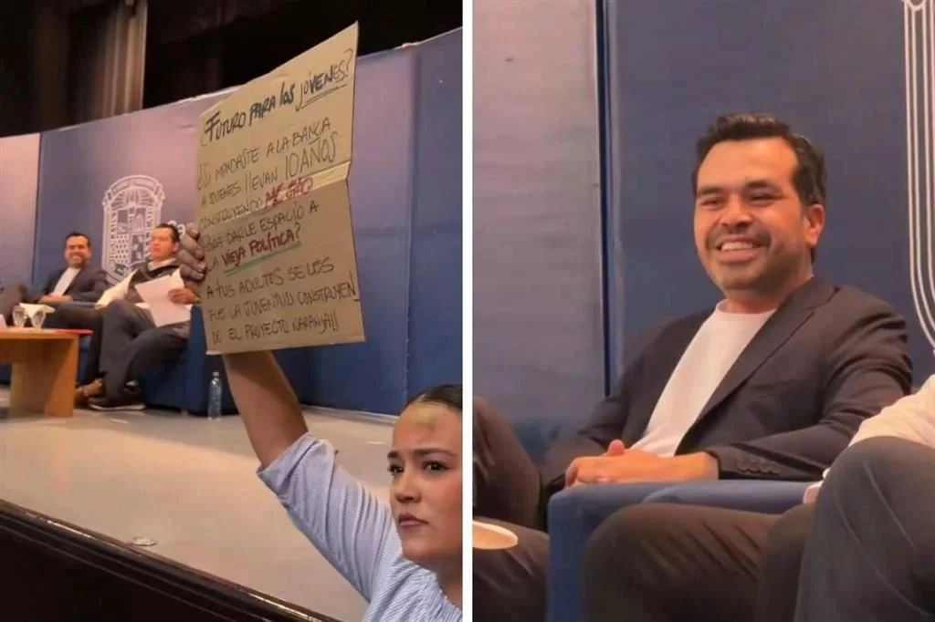 Protesta incomoda a Álvarez Máynez