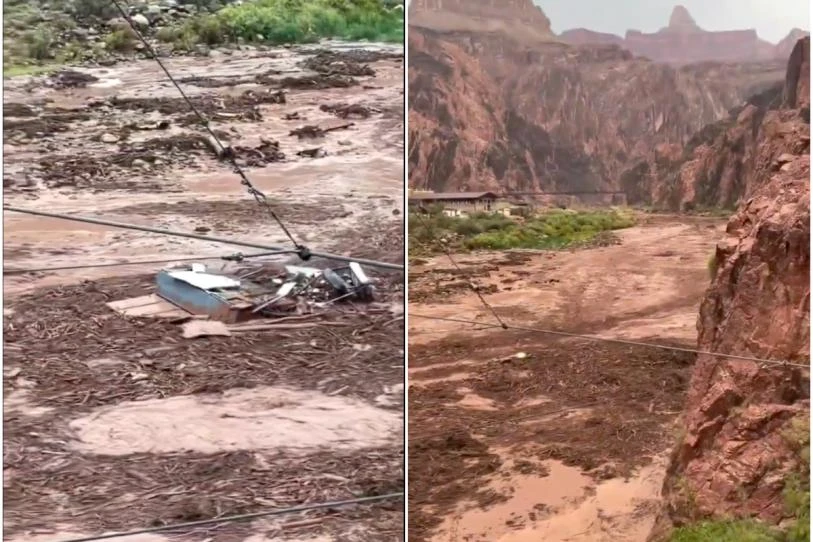 Golpea riada al Gran Cañón; buscan a más de 20 desaparecidos 
