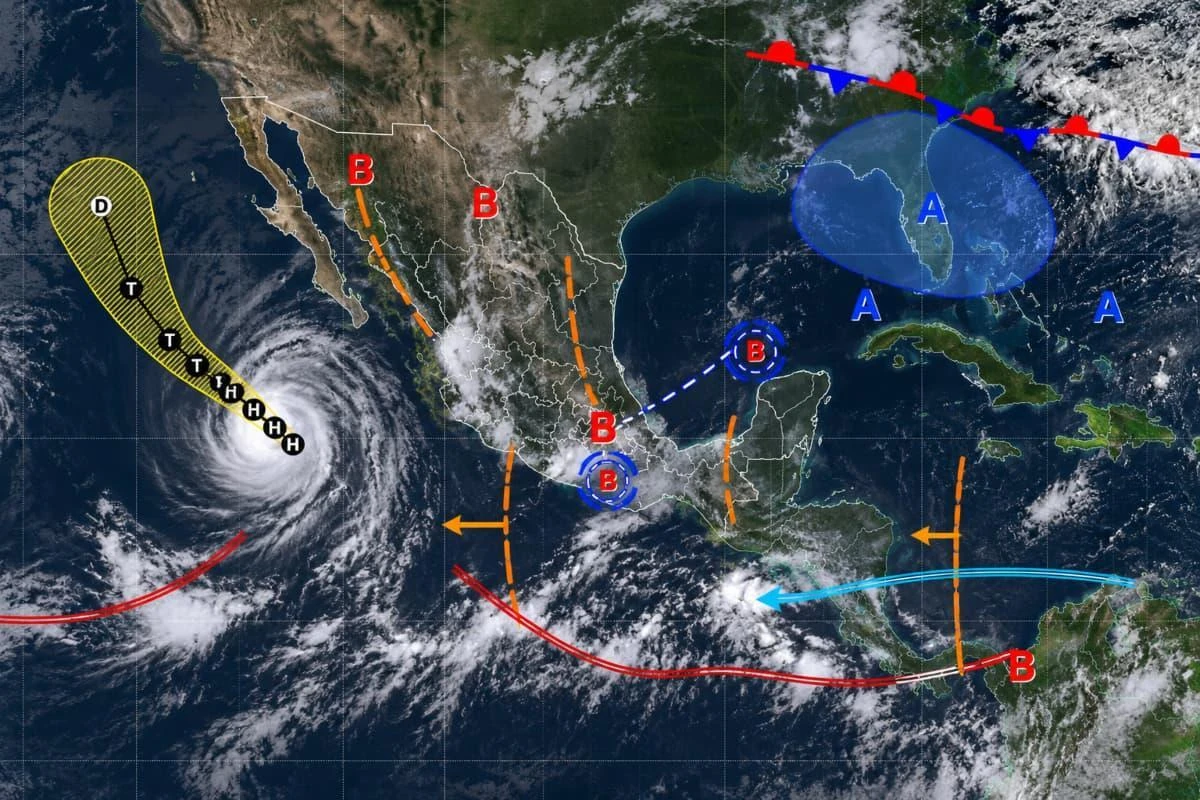 Marie genera oleaje elevado en BC y BCS, mientras Karina y Lowell se alejan