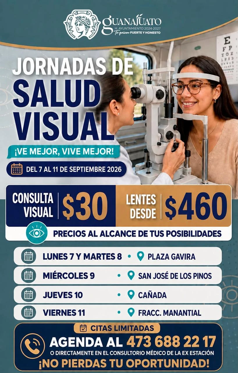 Invita Guanajuato Capital a Jornadas de Salud Visual