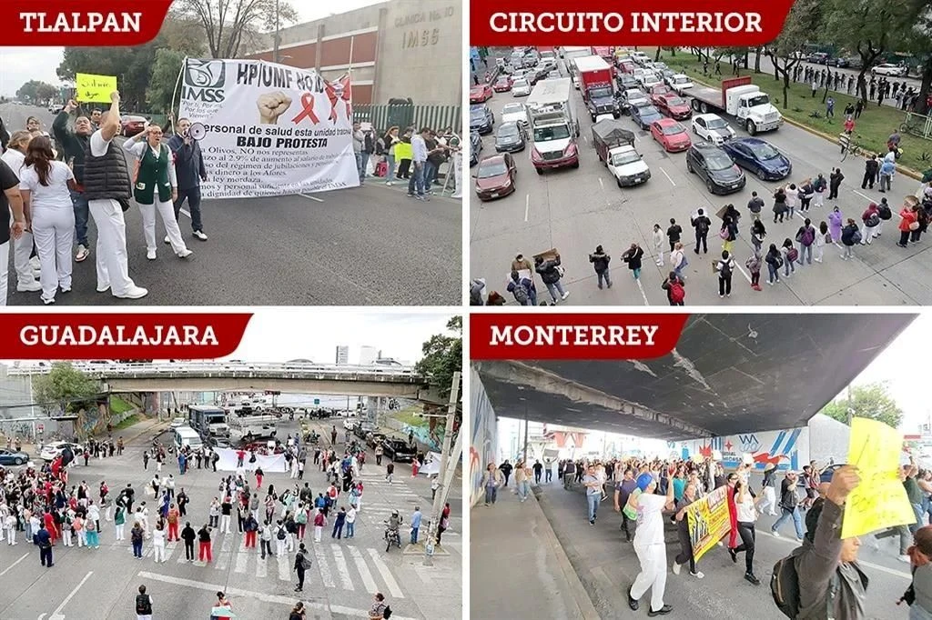 Arrecian trabajadores protestas en el IMSS